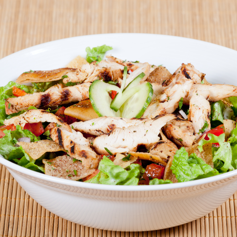 Salada de verão - tiras de frango